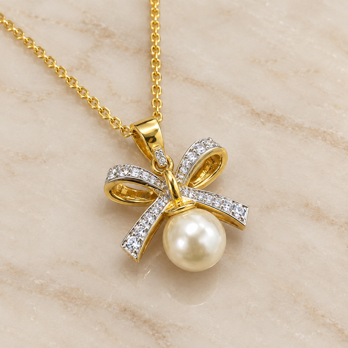 Ribbon Pearl Pendant