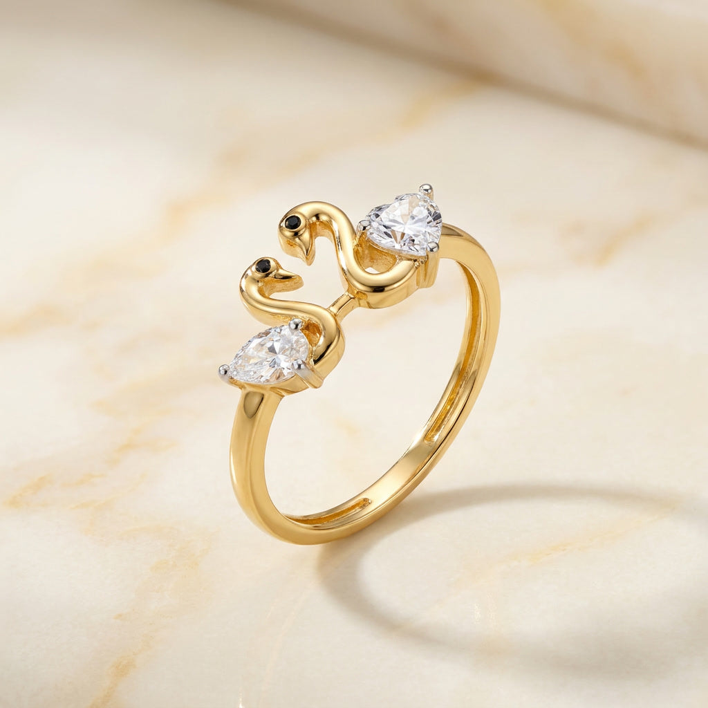 Twin Swan Ring