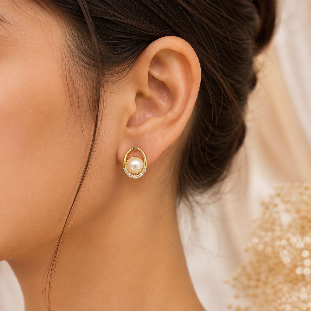 Purest Promise Earrings - 925 Silver 20K Gold Plated - SELEN