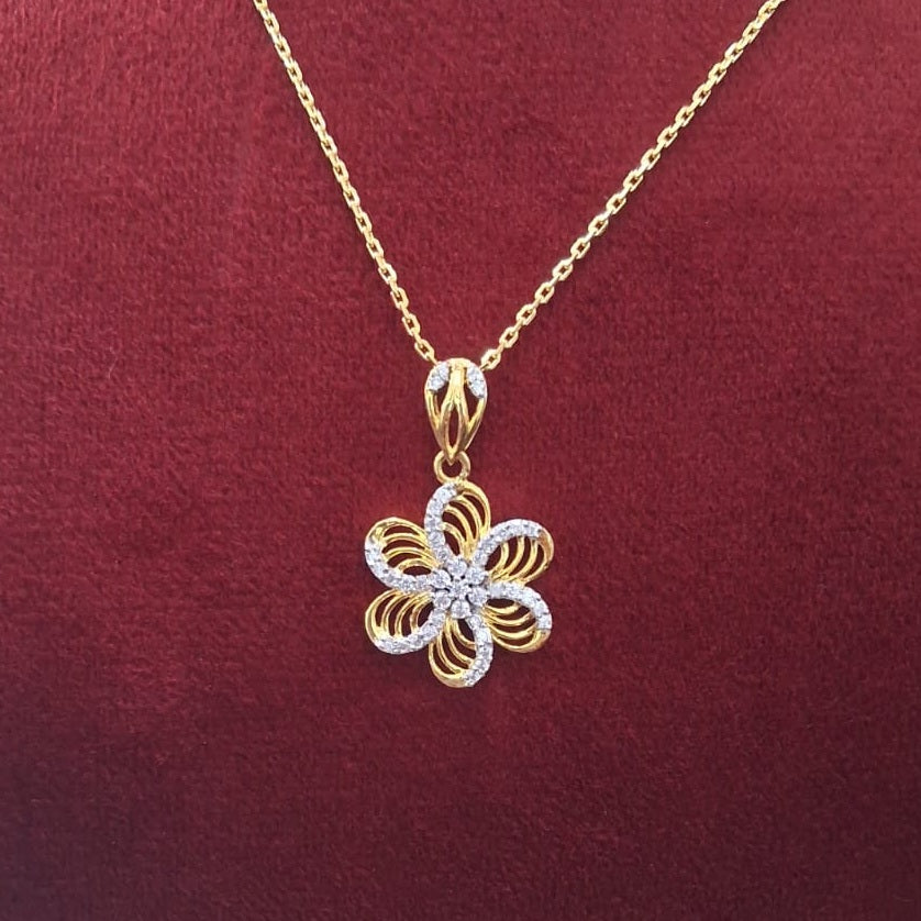 Bloom Forever Pendant - 925 Silver 20K Gold Plated - SELEN