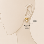 Pearl Bow Earrings - Dimension Guide - SELEN