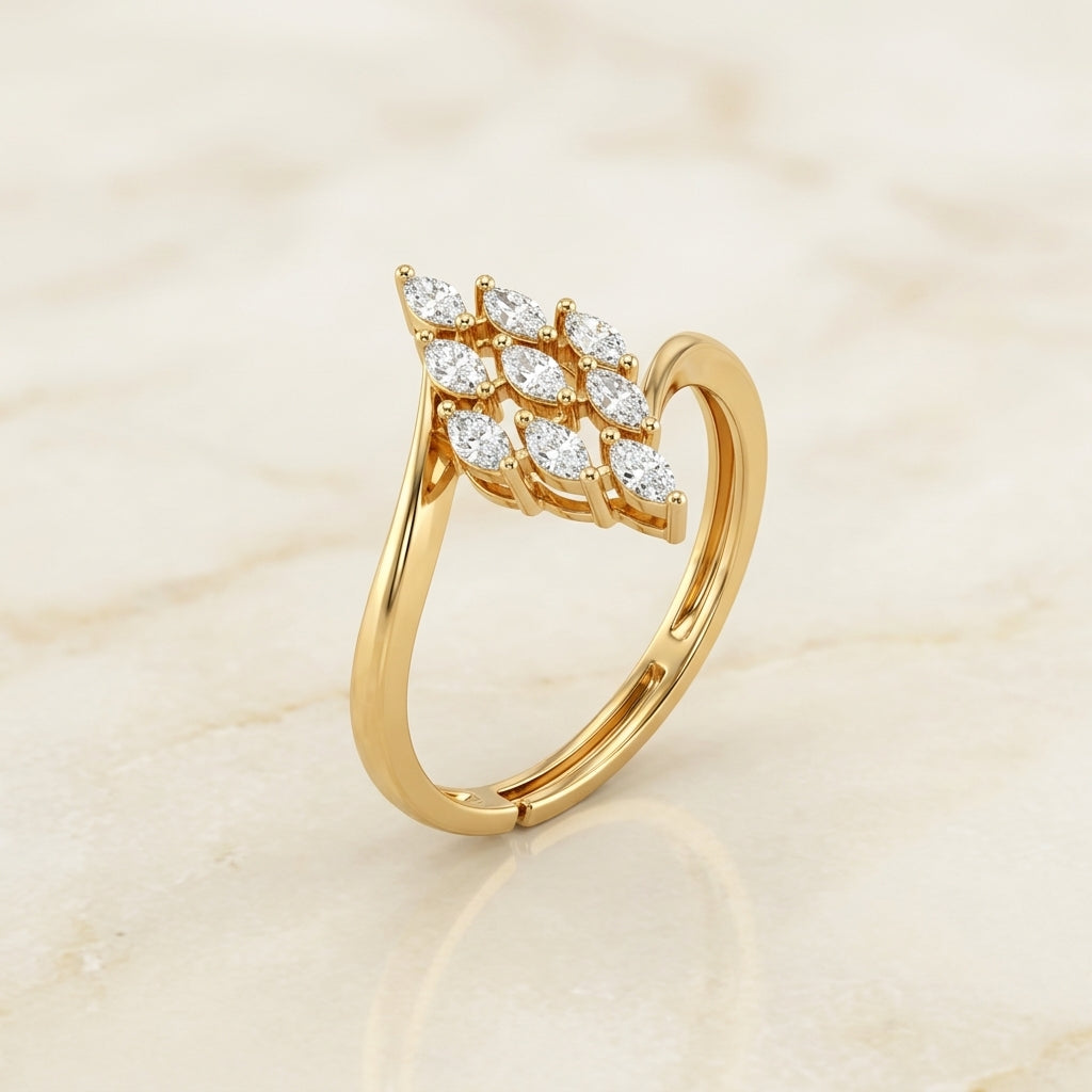 Marquise Leaf Ring