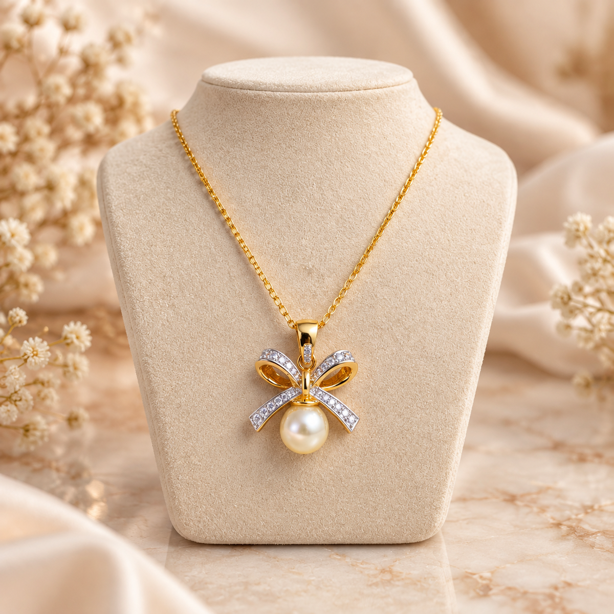 Ribbon Pearl Pendant