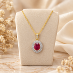 Ruby Halo Pendant
