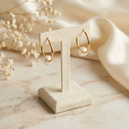 Pearl Drop Hoops