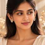 Pearl Bow Hoops