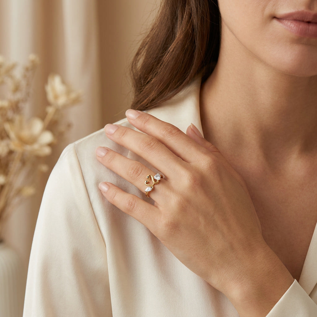 Twin Swan Ring