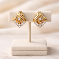 Radiant Sparkle Earrings - 925 Silver 20K Gold Plated - SELEN