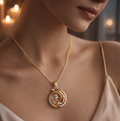 Spiral Grace Pendant - 925 Silver 20K Gold Plated - SELEN